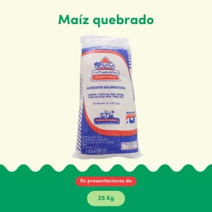 Bulto de maíz quebrado Lupita 25 kg alimento para animales